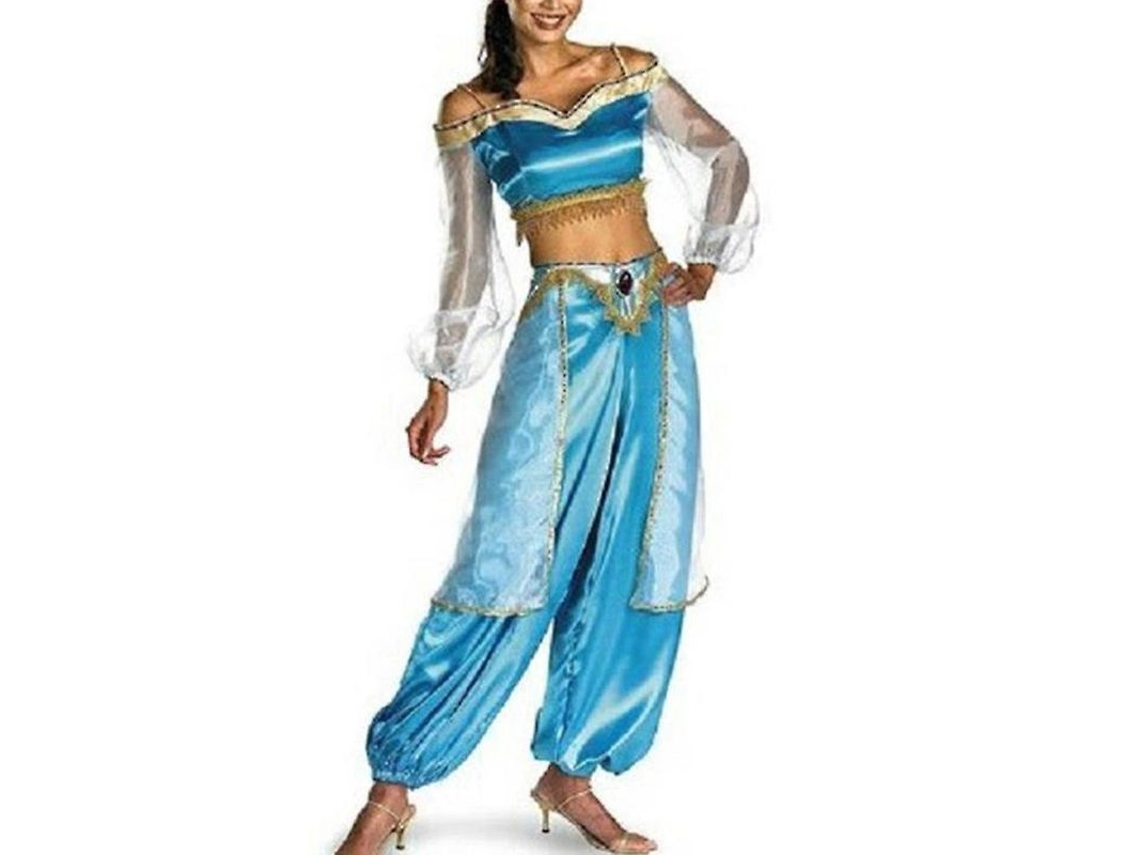 2026 traje de Princesa Jasmine de Aladdin para Mulheres para Halloween e Carnaval de Cosplay