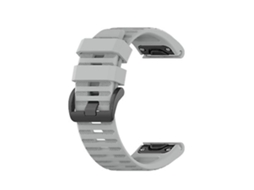 Lurelia Pulseira De Relógio, Compatível Com Garmin Fenix 5x Puls 26mm Silicone Cinza, Acabamento Moderno