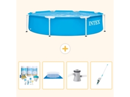 Piscina com Estrutura Redonda 244x51 Cm 5 peças S20989 INTEX