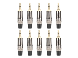 Plug Estéreo De Solda (3.5mm, Platina Ouro)