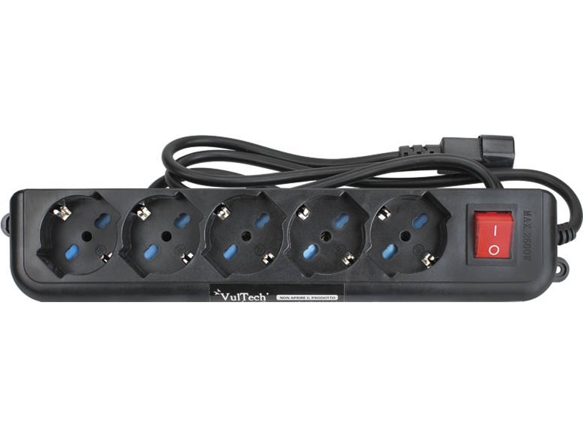 Extensão Elétrica VULTECH MU-UPS01 5 tomadas Preto 1,5 m