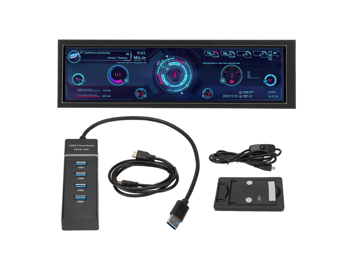 Monitor de Temperatura LAXISCREED 8.8" Aida64 Cpu/gpu/ssd