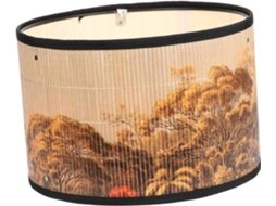 Lustre De Teto Retrô Em Bambu E Metal, Luminária Suspensa, Iluminação Suave Para Sala De Estar E Quarto.