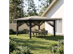 Vidaxl Gazebo Com 4 Lados 4 X 4 M Creme E Antracite