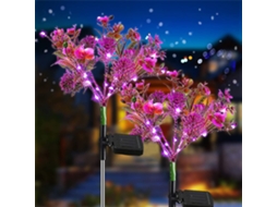 Lâmpadas Solares Decorativas Para Jardim Externo, Pacote Com 2 Flores De Phalaenopsis Solares, Design De Luz Aquaforge