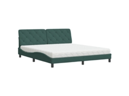 Bed, Beds Vidaxl Verde Veludo (180 X 200 Cm)