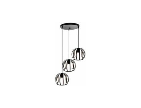 Lustre industrial em metal, 3 luminárias, moderno, para sala de jantar