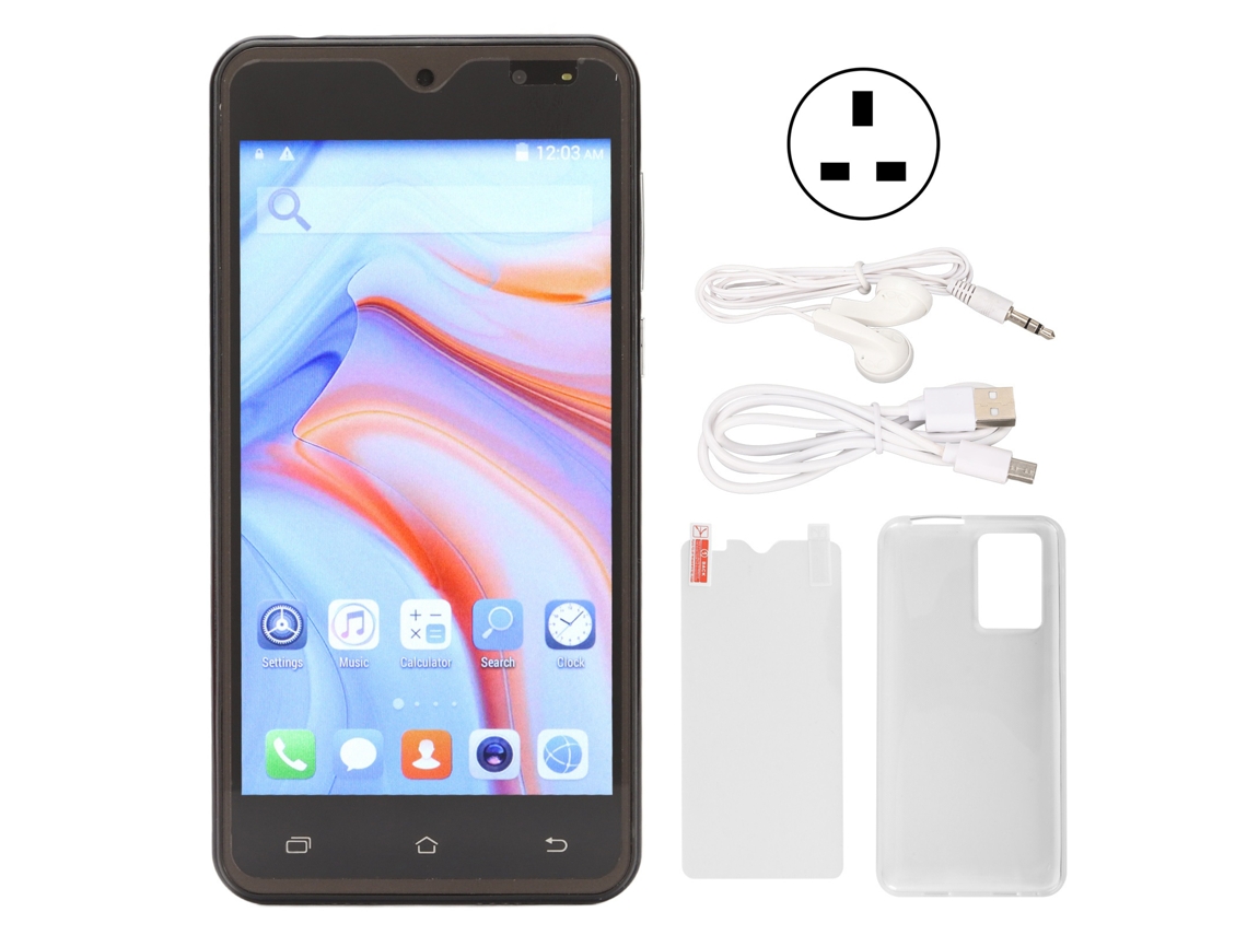 Aetheria smartphone 5 Polegadas Android 11 2gb+16gb Bateria 4800mah Mtk6580 8 Core Preto Uk Plug