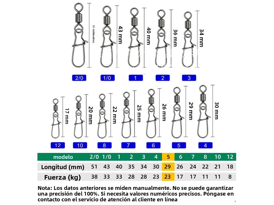 (modelo 5) Conjunto De 50 Peças De Acessórios De Pesca, Incluindo Conector De Bico E Rolamento De Esferas Deslizante.