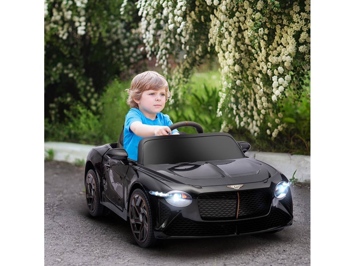 Carro Elétrico Bentley Bacalar Preto 3.5 Anos 70x40x30cm 2 Motores 12v 25w 3.5 Km/h 2.4g S/MARCA