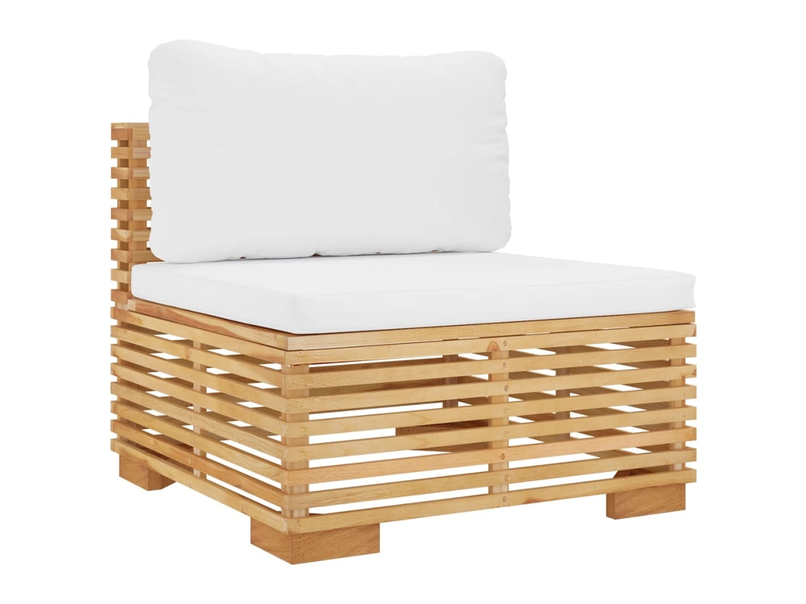 Sofá de centro VIDAXL Creme Teca (69.5x69.5x60 )