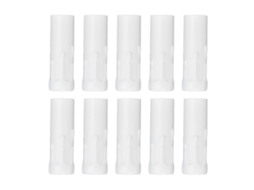 Rebe-10 Peças De Tubo Metálico E14 Para Porta-velas Base De Lâmpada Acessórios De Iluminação 25x80mm Branco