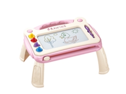 Mali placa de Desenho Magnética Educacional Apagável com 4 Carimbos para Meninas e Meninos Rosa