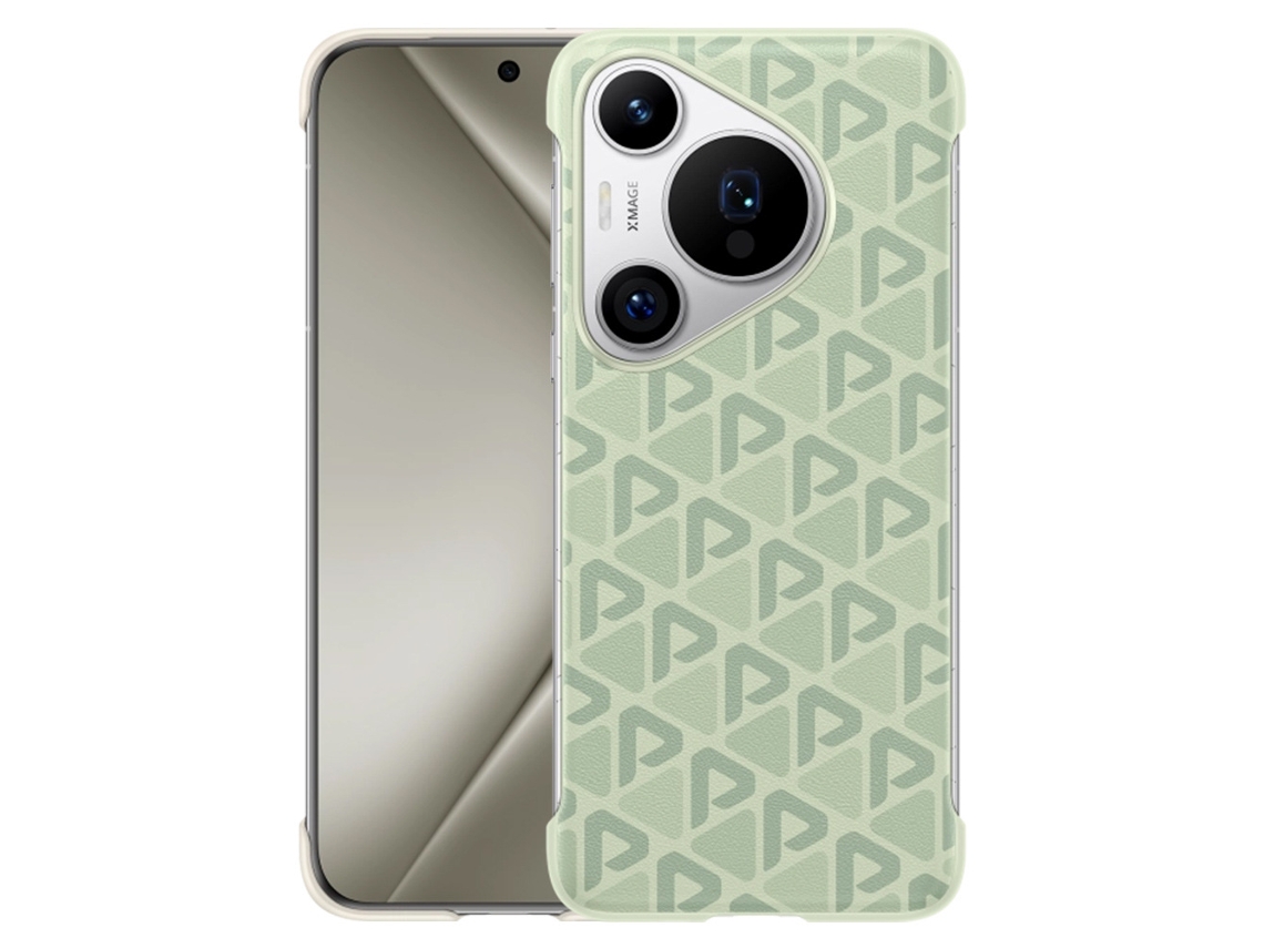 Capa Para Celular (verde) Huawei Pura70 Pro Com Design Em Formato De P, Couro Resistente A Impactos, À Prova De Quedas, Ultrafina.