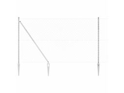 Vidaxl Cerca De Cadena Externa Com Pontas 10 X 1,5 M Aço Galvanizado