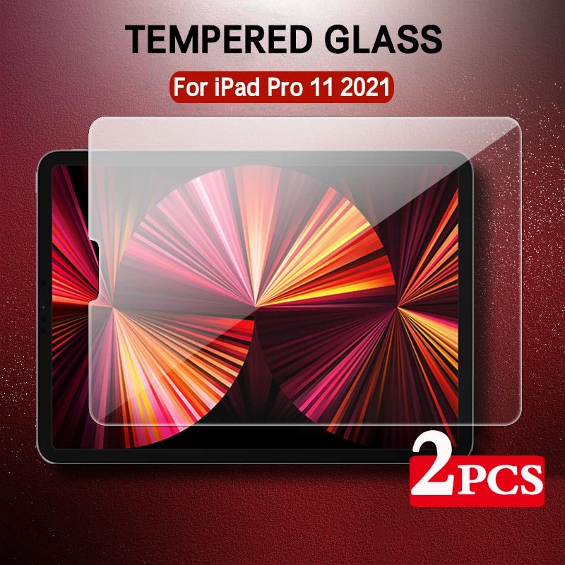 Película Vidro Temperado Kit 2 Unidades Antirriscos Transparente Compatível Com Ipad Pro
