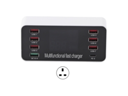 Carregador Inteligente (display Led Com 8 Portas De Carregamento Rápido)
