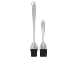 2 Peças Pincel De Óleo Inox Silicone Para Gril E Cozinha