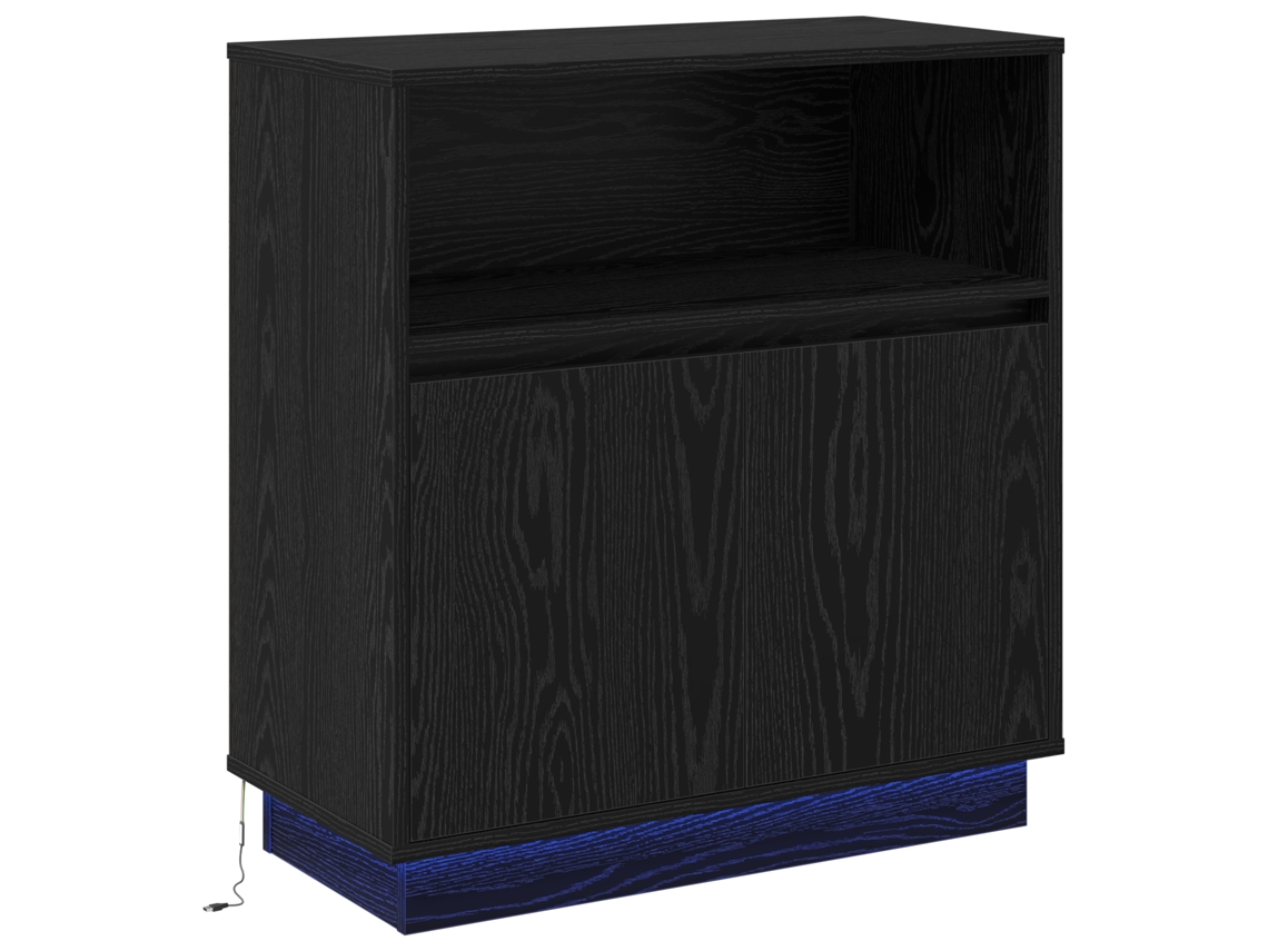 Conjunto 1 Estante De Armazenamento Vidaxl Preto Derivados De Madeira (71 X 34,5 X 75 Cm)