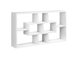 Estante de Parede com 8 Cubos Flutuantes 85x14,5x47,5cm Branco S/MARCA
