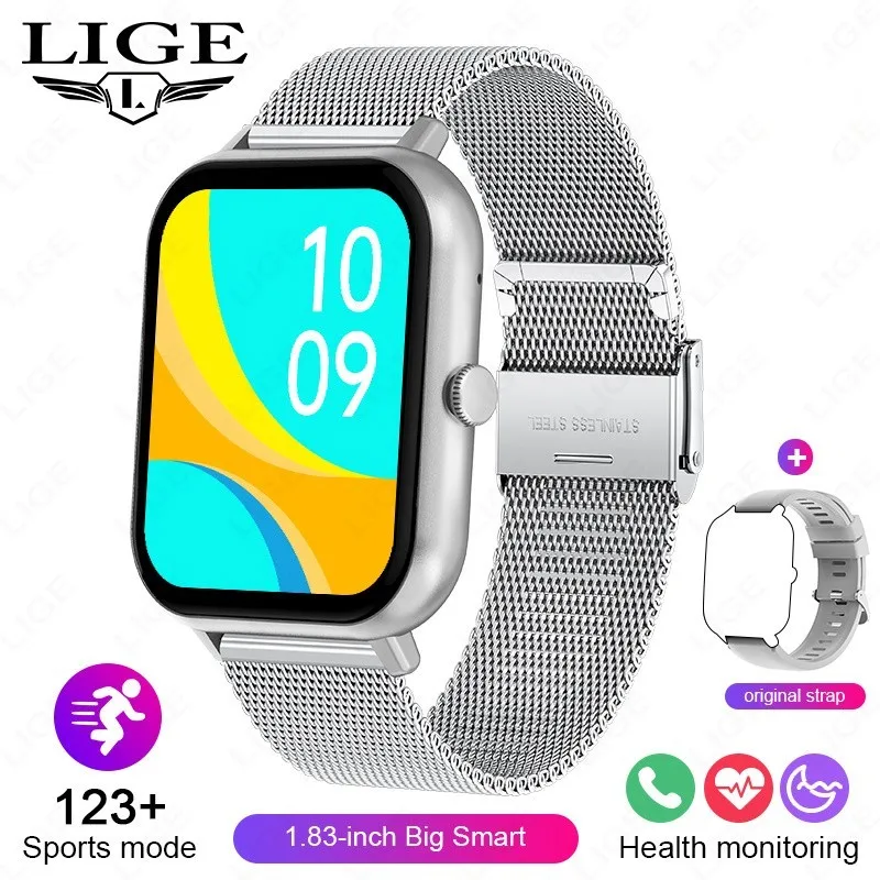 (prata Mesh) Smartwatch Com Gps, Tela De 1,83 Polegadas, Mais De 100 Modos Esportivos E Chamadas Via Bluetooth.