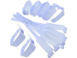 Pulseiras de identificação para pacientes em ambientes hospitalares, 100 pulseiras descartáveis de PVC para adultos e crianças.