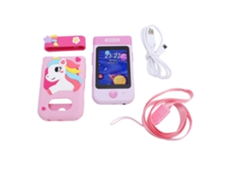 2026zentro-brinquedo De Telefone Inteligente Para Crianças Com Câmera Flip 180° 1080p Rosa Claro