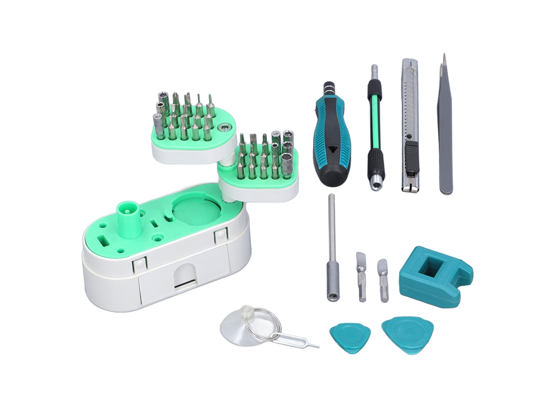 Kit De Ferramentas De Reparo Eletrônico Com Chave De Fenda Precisa 41 Peças Bits Parafusos Celular Relógio Tablet Laptop