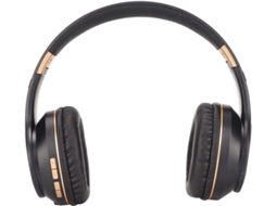 Fones De Ouvido Multifuncionais Dobráveis Para Jogos Preto E Dourado
