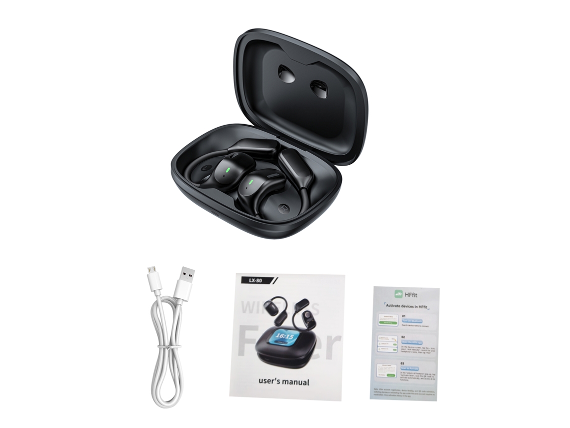 Fones de Ouvido Sem Fio Over Ear LAXISCREED com Tradução AI e Tela Touchscreen