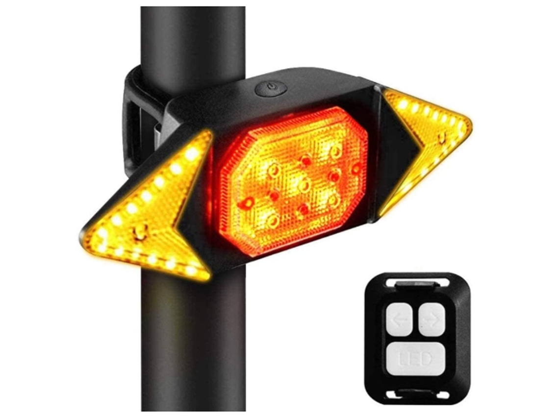 Luz Traseira De Bicicleta Pisca, Luzes Traseiras De Bicicleta Com Controle Remoto Sem Fio Recarregável Usb Com 5 Modos Yizhood (preto)