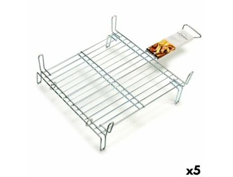 Grelhador Duplo 40x40 cm Aço Zincado 5 Unidades