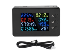 Multímetro Digital De Energia E Potência Ca 0-20a 50-300v Com Tela Lcd Colorida Voltímetro Amperímetro