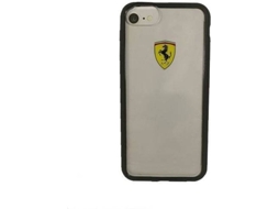 Capa Apple iPhone 7/8/Se 2020 FERRARI Anti-Choque (Transparente e Preto)