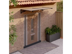Vidaxl Toldo De Porta 199x90 Cm Policarbonato Preto