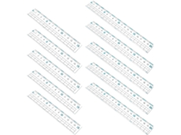 Lurelia Régua Plástica 10 Peças 15cm Com Flexível E Leve Para Escola