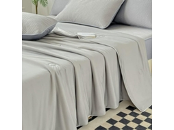 Manta Refrescante (150x200cm) Para Quem Sente Calor Ao Dormir, Suave, Leve E Refrescante (95% Poliéster + 5% Elastano) Cinza Hexinyigjly