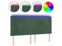 Led Headboard, Led Headboards Vidaxl Verde Veludo (160 X 5 X 118/128 Cm)