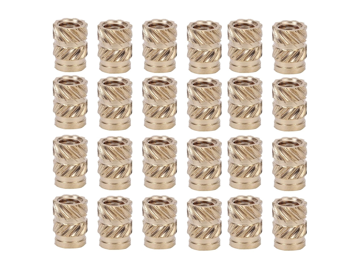 Porcas Serrilhadas De Cobre Para Impressoras, 100 Peças, Insertos