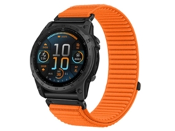 Bracelete para Garmin Nylon Trançado com Fecho de Velcro e Interface de Metal Laranja XIAOMOYU (26mm)