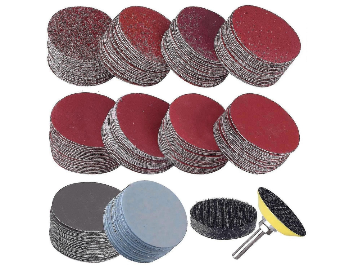 200 Peças De Discos Abrasivos De 50mm (2 Polegadas), Grãos De 80 A 3000, Com Furo De 1 Polegada