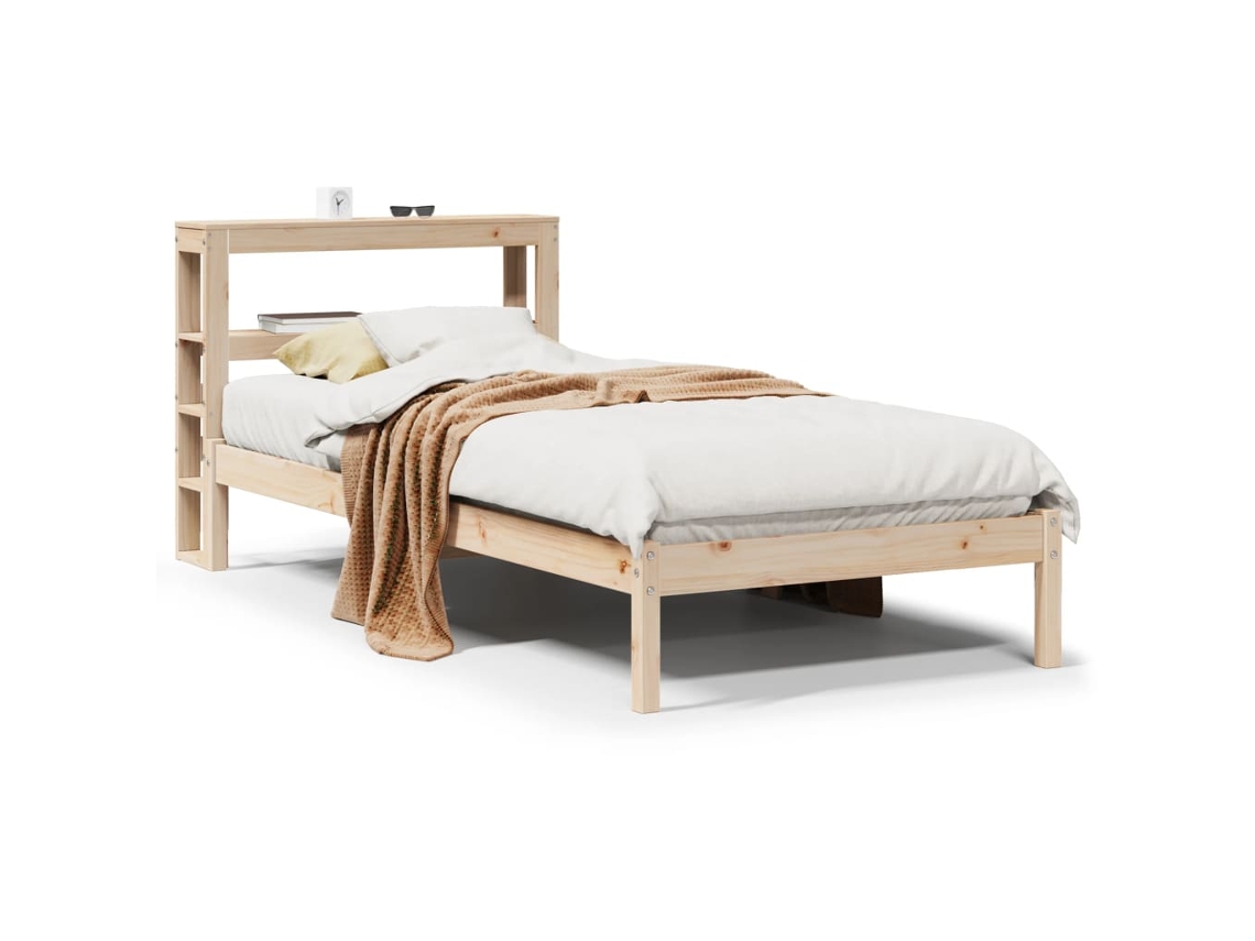 Bed Frame, Bed Frames Vidaxl Marrom Madeira De Pinho (90 X 200 Cm)