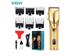Máquina de Cortar Cabelo Elétrica com Visor Digital, Aparador de Metal e Recarregável. MDUG (dourado)