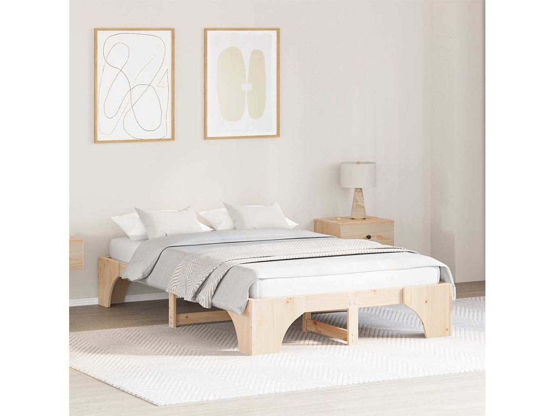 Vidaxl Estrutura Da Cama Natural 120 X 200 Cm