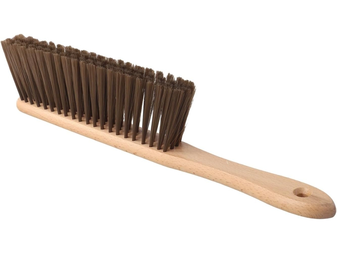 Escova Para Chaminé Com Cabo De Madeira 36cm, Ideal Para Limpeza De Chaminés Em Cantos Apertados, Vassoura Para