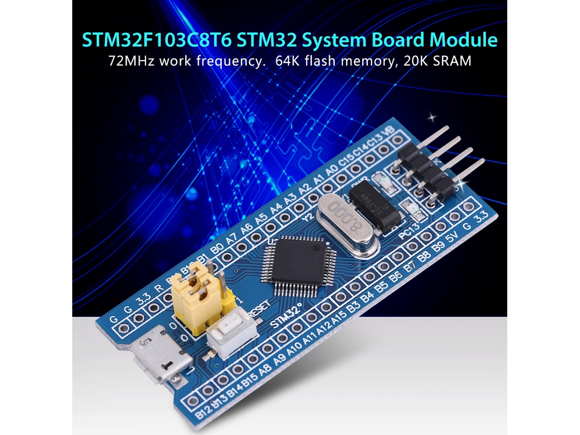 Placa De Desenvolvimento Stm32f103c8t6 Com Laxiscreed Para Microcontrolador De Aprendizagem