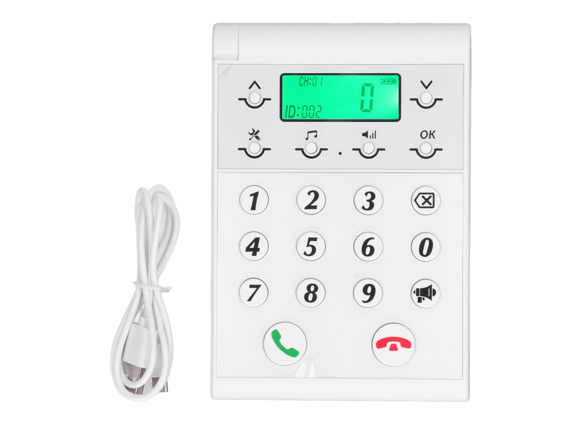 Telefone Intercom Sem Fio 1000m Chamada Sistema Livre Mãos Branco