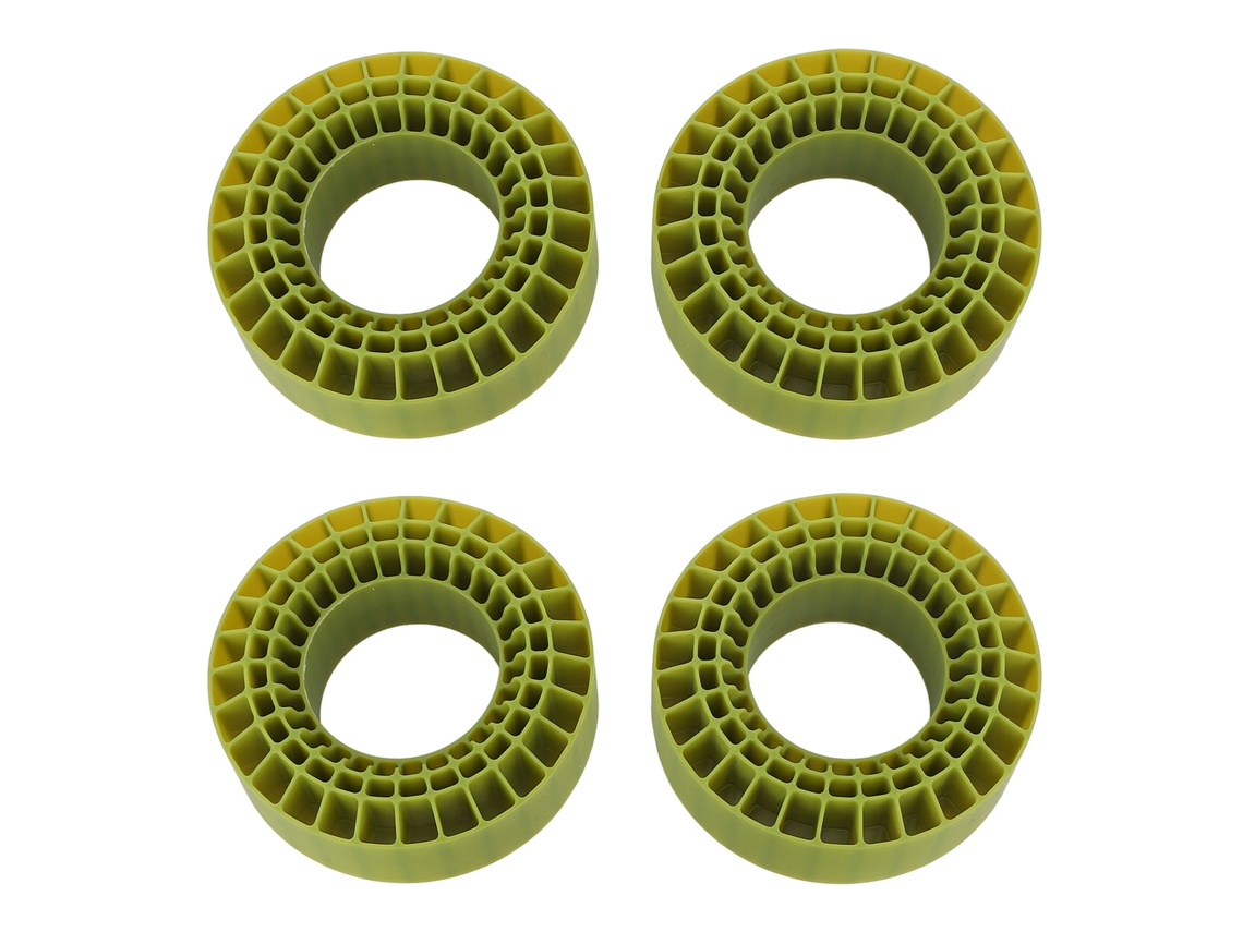 Inserto de Espuma para Pneu Rc 4 Peças 3 Camadas Silicone À Prova D'água Resistente À Temperatura para Carro Rc 1/10 Pneu 1.9 Polegadas Verde S/MARCA