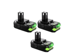 Bateria De Substituição, Li-ion, 18v, Compatível Com Ryobi, 3pcs 3.0ah