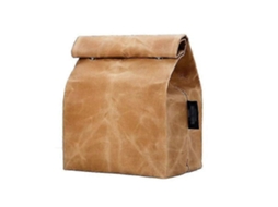 Bolsa de lona para almoço, à prova d'água, com 2 fechos de velcro, interior isolado, reutilizável, ecológica (35,5 x Aquaforge)